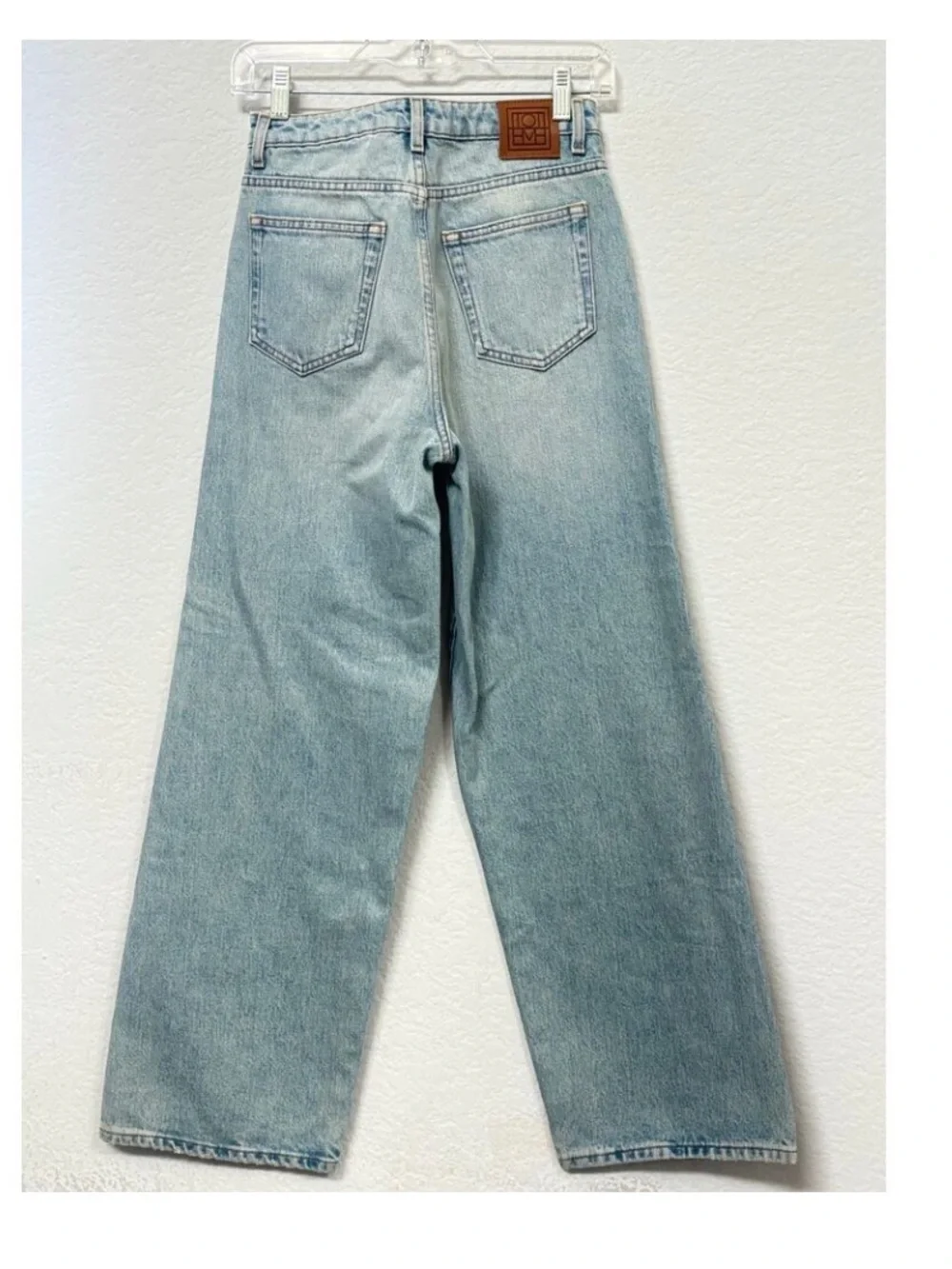Toteme Flair High Rise Wide Leg Light Blue Jeans, Size 25